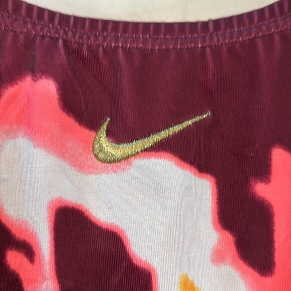 Nike Multicolor Glitch Spiderback One-Piece Swimsuits Girl's Kids Size XL - Picture 6 of 7